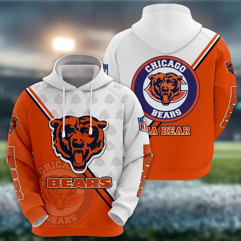 Chicago Bears Logo 3D Hoodie, NFL Hoodie Chicago Bears Logo 3D Hoodie, NFL Hoodie