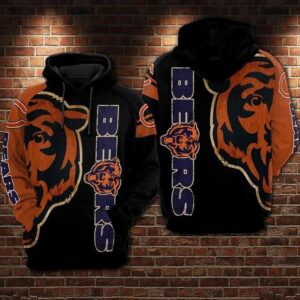 Chicago Bears Logo NFL 3D Hoodie, NFL Hoodie
