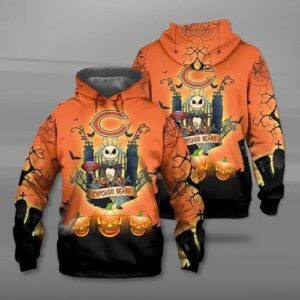 Chicago Bears Nightmare Jack 3D Hoodie, NFL Hoodie