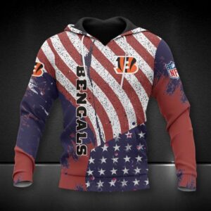 Cincinnati Bengals American Flag All Over Print Hoodie 1, NFL Hoodie