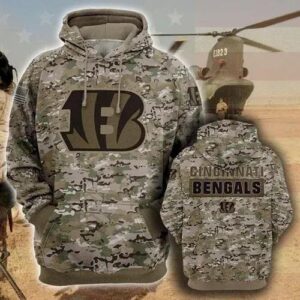 Cincinnati Bengals Camo 3D Hoodie, NFL Hoodie