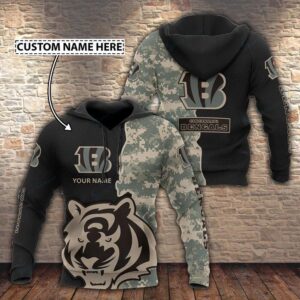 Cincinnati Bengals Cusstom Name 3D Hoodie, NFL Hoodie