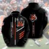 Cincinnati Bengals Football Black 3D Hoodie, NFL Hoodie