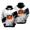 Cincinnati Bengals Football White Black 3D Hoodie, NFL Hoodie