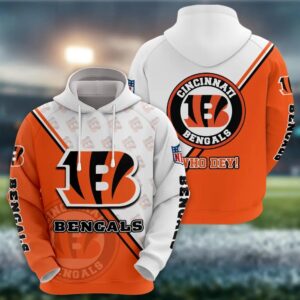Cincinnati Bengals Logo 3D Hoodie, NFL Hoodie