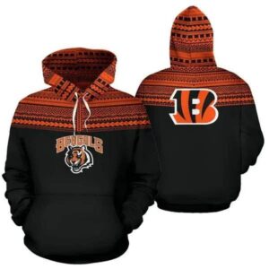 Cincinnati Bengals Maori Tattoo 3D Hoodie, NFL Hoodie