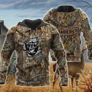 Las Vegas Raiders  Hunting Camo 3D Hoodie, NFL Hoodie