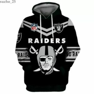 Las Vegas Raiders Football 3D Hoodie, NFL Hoodie