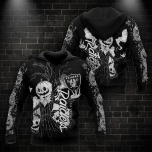 Las Vegas Raiders Halloween Movie Pumpkin 3D Hoodie, NFL Hoodie