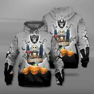 Las Vegas Raiders Jack Skellington 3D Hoodie, NFL Hoodie