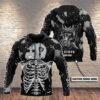Las Vegas Raiders Skeleton Personalized 3D Hoodie, NFL Hoodie