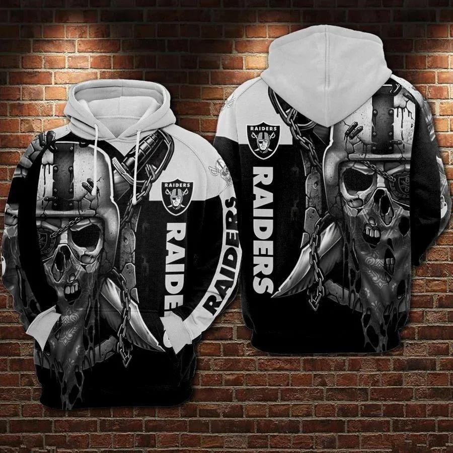 Las Vegas Raiders Skull 3D Hoodie 2, NFL Hoodie Las Vegas Raiders Skull 3D Hoodie 2, NFL Hoodie