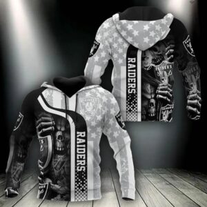Las Vegas Raiders Skull NFL 3D Hoodie, NFL Hoodie