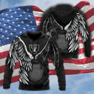 Las Vegas Raiders Wings 3D Hoodie, NFL Hoodie