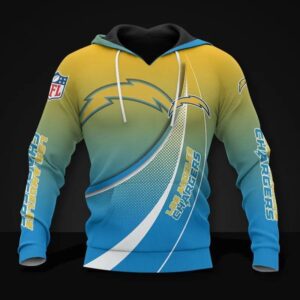 Los Angeles Chargers All Over Print Hoodie, NFL Hoodie