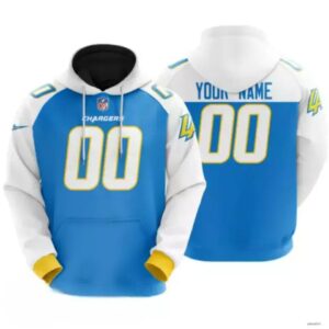 Los Angeles Chargers Hoodie Custom Name And Number, NFL Hoodie