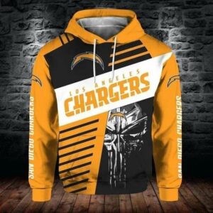 Los Angeles Chargers Sukll Football 3D Hoodie, NFL Hoodie