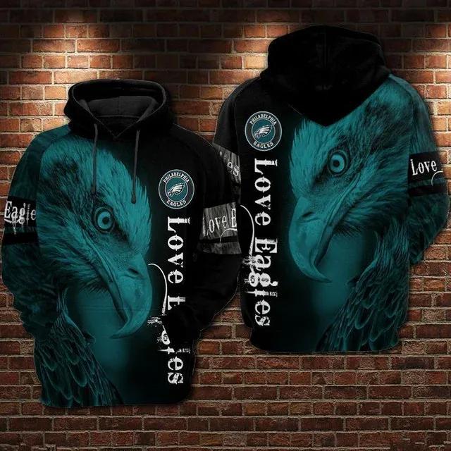 Love Philadelphia Eagles 3D Hoodie, NFL Hoodie Love Philadelphia Eagles 3D Hoodie, NFL Hoodie