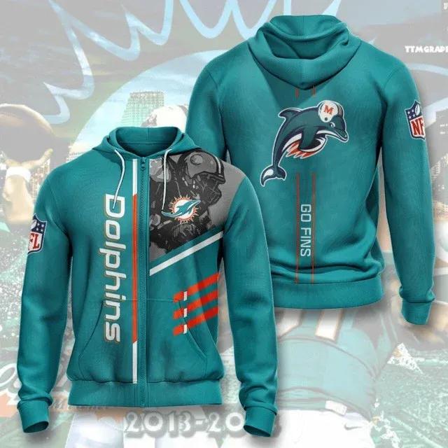 Miami Dolphins Go Fins 3D Hoodie, NFL Hoodie Miami Dolphins Go Fins 3D Hoodie, NFL Hoodie
