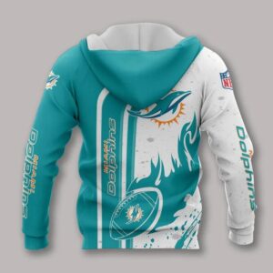 Miami Dolphins Fire Ball All Over Print Hoodie, NFL Hoodie