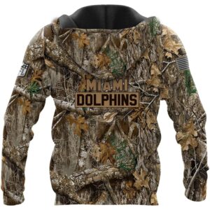 Miami Dolphins Realtree Hunting Camo 3D Hoodie, NFL Hoodie