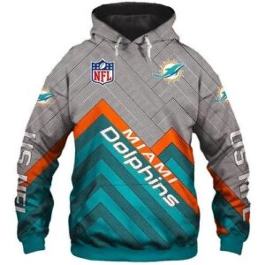 Miami Dolphins Team Sport 3D Hoodie, NFL Hoodie