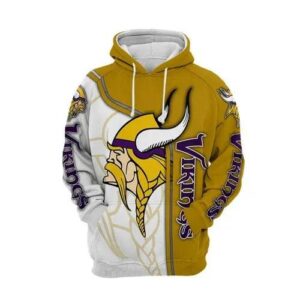 Minnesota Vikings Football Gold Minnesota Vikings 3D Hoodie, NFL Hoodie