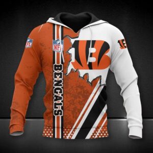 Cincinnati Bengals NFL All Over Print Hoodie, NFL Hoodie