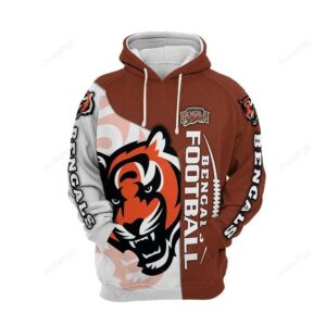 Cincinnati Bengals Ncaa Football Tiger 3D Hoodie, NFL Hoodie