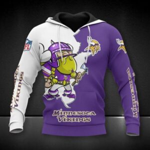 Minnesota Vikings Mascot All Over Print Hoodie, NFL Hoodie
