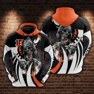 Cincinnati Bengals Skeleton 3D Hoodie, NFL Hoodie