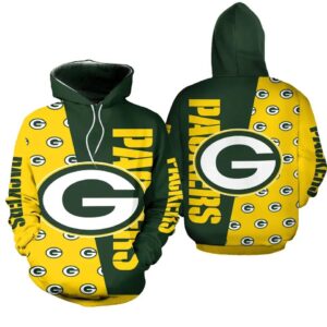 NFL Green Bay Packers Logo 3D Hoodie 2, NFL Hoodie