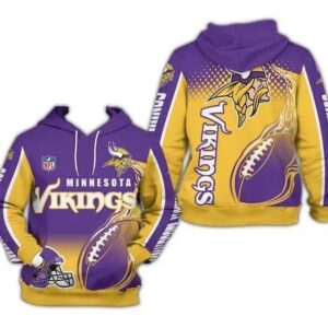 Minnesota Vikings Pullover 3D Hoodie, NFL Hoodie