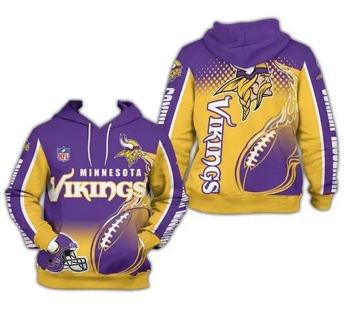 Minnesota Vikings Pullover 3D Hoodie, NFL Hoodie Minnesota Vikings Pullover 3D Hoodie, NFL Hoodie