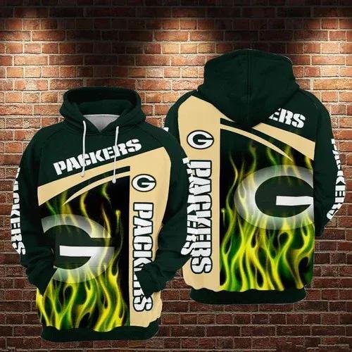 NFL Green Bay Packers Logo 3D Hoodie 3, NFL Hoodie NFL Green Bay Packers Logo 3D Hoodie 3, NFL Hoodie