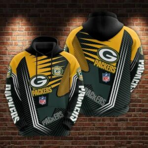 NFL Green Bay Packers Logo 3D Hoodie 6, NFL Hoodie