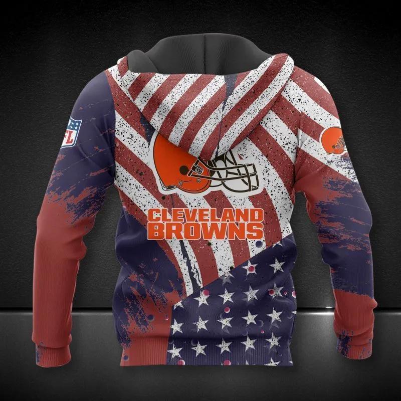 Cleveland Browns American Flag All Over Print Hoodie, NFL Hoodie Cleveland Browns American Flag All Over Print Hoodie, NFL Hoodie