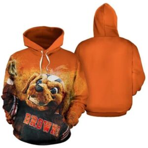 Cleveland Browns Brown Red 3D Hoodie, NFL Hoodie
