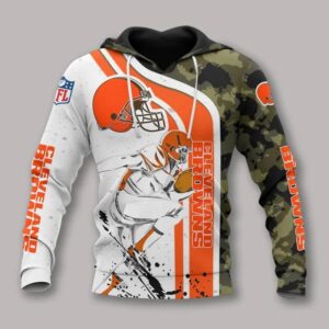 Cleveland Browns Camo All Over Print Hoodie, NFL Hoodie