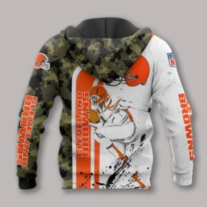 Cleveland Browns Camo All Over Print Hoodie, NFL Hoodie