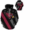 NFL Arizonna Cardinals American Flag 3D Hoodie, NFL Hoodie