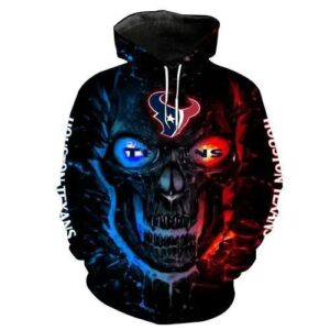 NFL Houston Texans Lava Skull 3D Hoodie, NFL Hoodie