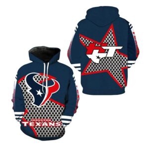 NFL Houston Texans Logo 3D Hoodie 3, NFL Hoodie