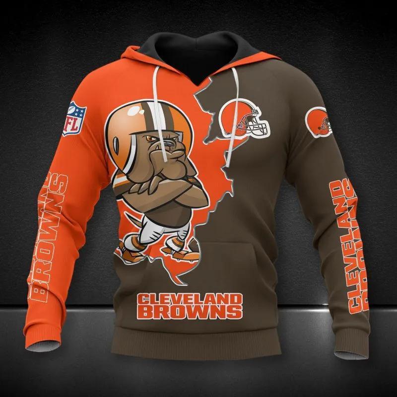 Cleveland Browns Mascot All Over Print Hoodie 1, NFL Hoodie Cleveland Browns Mascot All Over Print Hoodie 1, NFL Hoodie