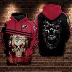 NFL Atlanta Falcons Skull 3D Hoodie, NFL Hoodie