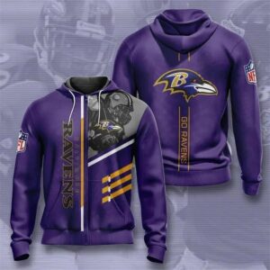 NFL Baltimore Ravens 3D Hoodie, NFL Hoodie