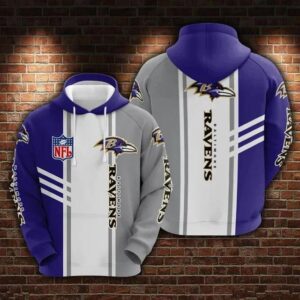 NFL Baltimore Ravens 3D Hoodie 3, NFL Hoodie