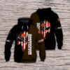 Cleveland Browns Skull American Flag Gift For Fan 3D Hoodie, NFL Hoodie