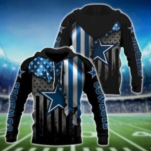 Dallas Cowboys American Flag 3D Hoodie, NFL Hoodie