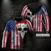Dallas Cowboys American Flag Skull Personalized 3D Hoodie, NFL Hoodie